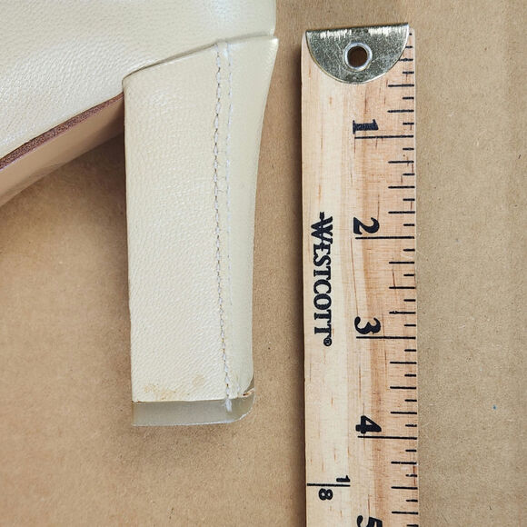 Via Spigia Square Toe Loafer Med Block Heel Butter Yellow Leather Women’s SZ 8 - Picture 7 of 13